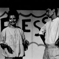 on stage with Eleni Glock (Groszer;-) in "The Poet & The Rent" by David Mamet, 1986